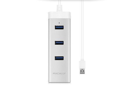 Сплиттер (Хаб): Macally 3 × USB 3.0 + Gigabit Ethernet