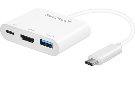 Сплиттер (Хаб): Macally USB-C — USB-C + HDMI + USB