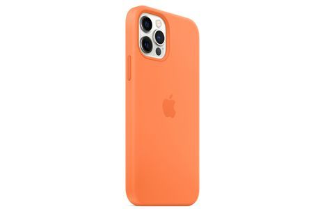 Чехлы для iPhone: Силиконовый чехол MagSafe для iPhone 12 и iPhone 12 Pro, цвет «кумкват»