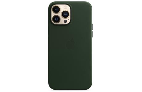 Чехлы для iPhone: Apple Leather Case with MagSafe Sequoia Green for iPhone 13 Pro Max