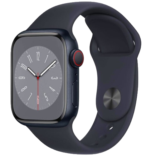 Apple Watch Series 8:  Apple Watch Series 8 41mm Midnight Aluminum Case with Midnight Sport Band 