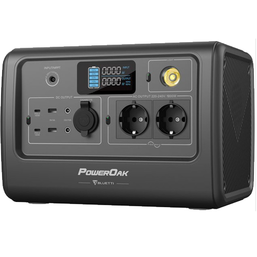 Внешние аккумуляторы: BLUETTI PowerOak EB70 Portable Power Station 1000W / 716Wh