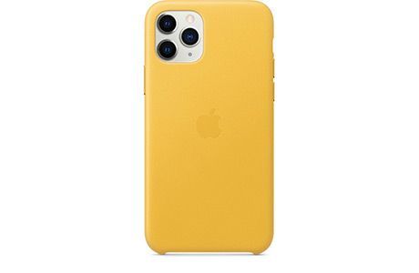 Чехлы для iPhone: Шкіряний чохол Apple Leather Case для iPhone 11 Pro Max (лимонний сироп)