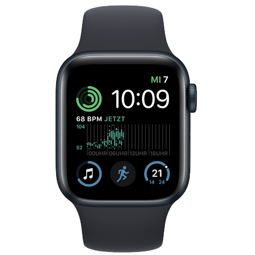 Apple Watch SE 2: Apple Watch SE GPS 40mm Midnight Aluminium Case with Midnight Sport Band