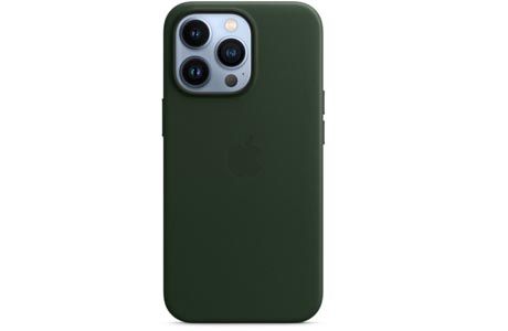Чехлы для iPhone: Apple Leather Case with MagSafe Sequoia Green for iPhone 13 Pro