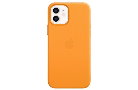Чехол для iPhone 12/ 12 Pro: Кожаный чехол MagSafe для iPhone 12 и iPhone 12 Pro, цвет «золотой апельсин»