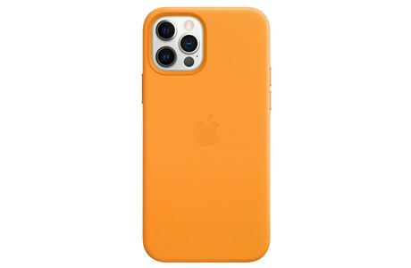 Чехлы для iPhone: Кожаный чехол MagSafe для iPhone 12 Pro Max, цвет «золотой апельсин»