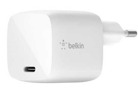 Зарядные устройства: Мережевий ЗП Belkin GAN (30W) USB-С, білий (WCH001VFWH)
