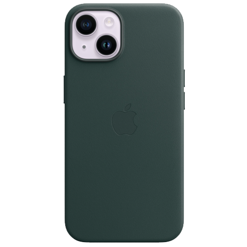 Чехол для iPhone 14: Apple iPhone 14 Leather Case with MagSafe - Forest Green