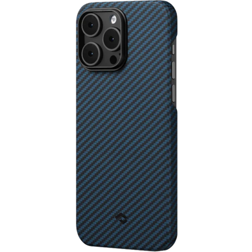 Чехол для iPhone 14 Pro Max: Pitaka MagEZ Case 3 Twill 1500D Black/Blue for iPhone 14 Pro Max