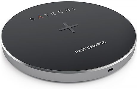 Зарядные устройства: Бездротова зарядка Satechi Wireless Charging Pad Qi (сірий космос)