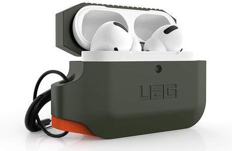 Чехлы для AirPods: Чохол для навушників Urban Armor Gear UAG Silicone Case Olive Drab/Orange Apple AirPods Pro (оливково-помаранчевий)