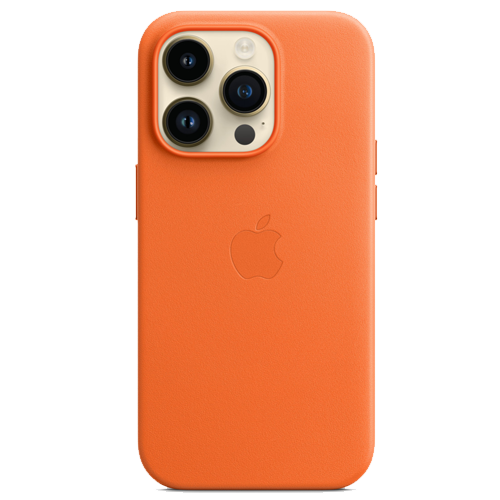 Чехол для iPhone 14 Pro: Apple iPhone 14 Pro Leather Case with MagSafe - Orange