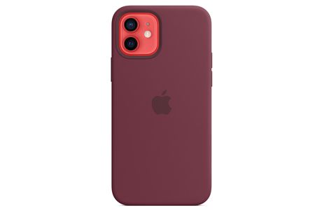 Чехлы для iPhone: Силиконовый чехол MagSafe для iPhone 12 и iPhone 12 Pro, сливовый цвет