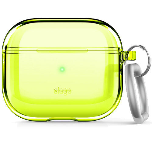 Чехол для AirPods 3: Elago Clear Case Neon Yellow for Airpods 3rd Gen