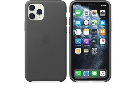 Чехлы для iPhone: Шкіряний чохол Apple Leather Case для iPhone 11 Pro (чорний)