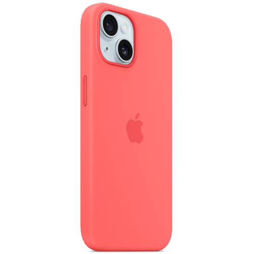 Чехол для iPhone 15: Apple iPhone 15 Silicone Case with MagSafe Guava