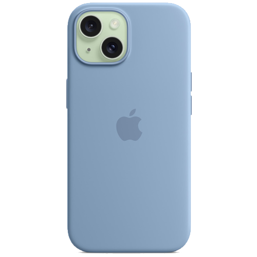 Чехол для iPhone 15: Apple iPhone 15 Silicone Case with MagSafe Winter Blue