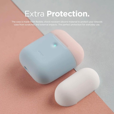 Чехол для AirPods 2: Elago A2 Duo Case Pastel Blue/Pink/White for Airpods