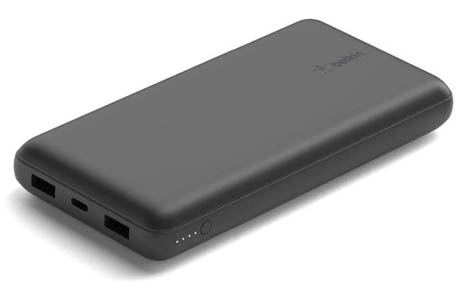 Внешние аккумуляторы: PowerBank Belkin 20 000mAh 15W USB-A USB-C black
