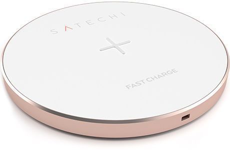 Зарядные устройства: Бездротова зарядка Satechi Wireless Charging Pad Qi (рожеве золото)