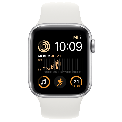 Apple Watch SE: Apple Watch SE GPS 40mm Silver Aluminium Case with White Sport Band