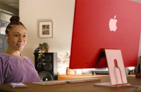 iMac: Apple iMac 24 2021 г., Retina 4,5K, M1 8CPU/7GPU, 8 ГБ, 256 ГБ SSD (красный)