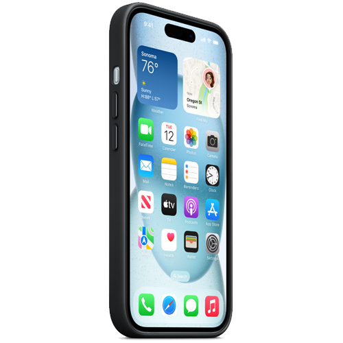 Чехол для iPhone 15: Apple iPhone 15 FineWoven Case with MagSafe Black