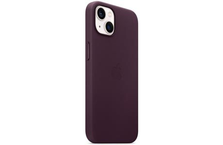 Чехол для iPhone 13: Apple Leather Case with MagSafe Dark Cherry for iPhone 13