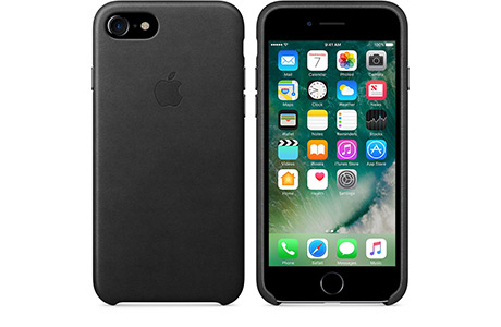 Смартфоны iPhone: Apple Leather Case для iPhone 7 (черный)