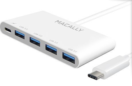 Сплиттер (Хаб): Сплітер Macally USB-C — 4 × USB + USB-C