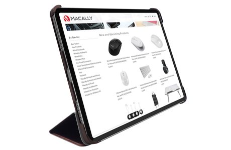 Чехлы для iPad: Чехол-книжка Macally Protective case and stand для iPad Pro 11" (2020/2018) коричнвый (BSTANDPRO4S-BR)