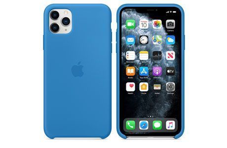 Чехлы для iPhone: Силіконовий чохол Apple Silicone Case для iPhone 11 Pro Max (синя хвиля)