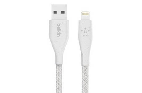 Кабели и переходники: Belkin USB Cable to Lightning DuraTek Plus 1.2m White