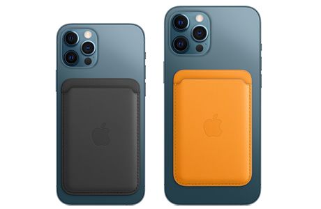 Чехлы для iPhone: Чохол для пластикових карт Apple iPhone Leather Wallet with MagSafe - Чорний