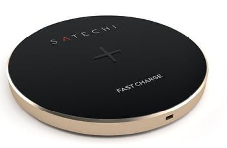 Зарядные устройства: Бездротовий зарядний пристрій Satechi Wireless Charging Pad золотий (ST-WCPG)