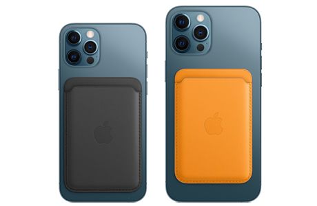 Чехлы для iPhone: Чехол для пластиковых карт Apple iPhone Leather Wallet with MagSafe - "Золотой апельсин"