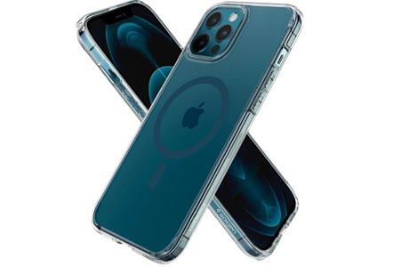 Чехлы для iPhone: Silicone Case Spigen for iPhone 12 Pro Max Ultra Hybrid Mag Safe Pacific Blue
