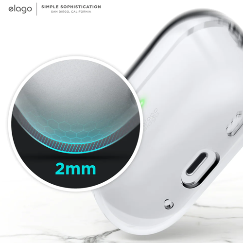Чехол для AirPods Pro 2: Elago Clear Hang Case Transparent for Airpods Pro 2nd Gen