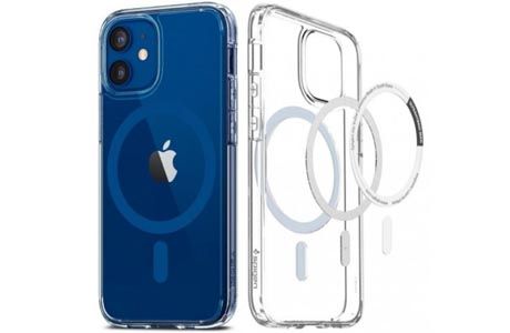 Чехол для iPhone 12/ 12 Pro: Silicone Case Spigen for iPhone 12/12 Pro Ultra Hybrid Mag Safe Blue