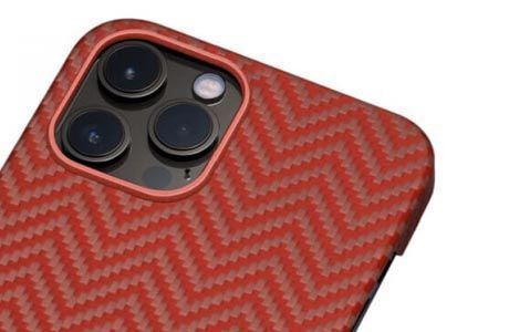 Чехол для iPhone 12/ 12 Pro: Pitaka MagEZ Case Herringbone Red/Orange for iPhone 12 Pro