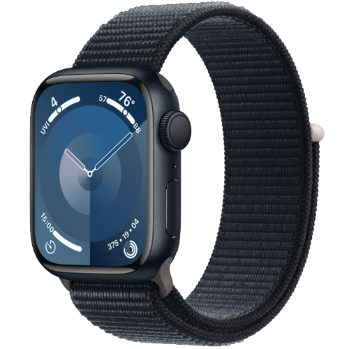 Apple Watch Series 9: Apple Watch Series 9 41mm Midnight Aluminum Case with Midnight Sport Loop