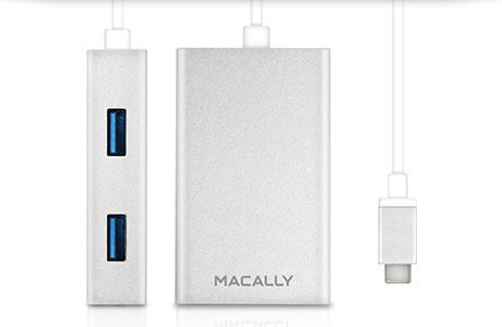 Сплиттер (Хаб): Сплітер Macally USB-C — 4 × USB