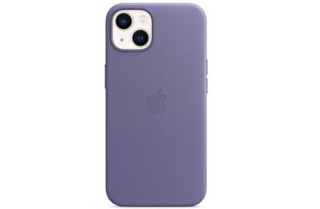 Чехлы для iPhone: Apple Leather Case with MagSafe Wisteria for iPhone 13