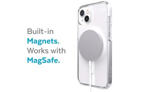 Чехол для iPhone 13 Pro: Speck Presidio Perfect Clear Cases Compatible with MagSafe for iPhone 13 Pro