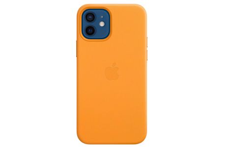 Чехлы для iPhone: Кожаный чехол MagSafe для iPhone 12 и iPhone 12 Pro, цвет «золотой апельсин»