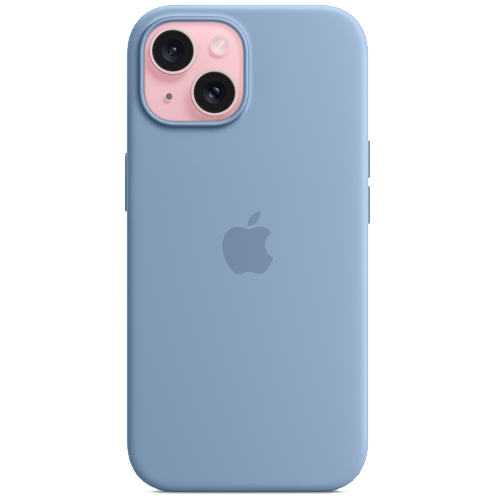 Чехол для iPhone 15: Apple iPhone 15 Silicone Case with MagSafe Winter Blue