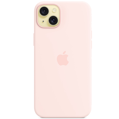 Чехол для iPhone 15 Plus: Apple iPhone 15 Plus Silicone Case with MagSafe Light Pink