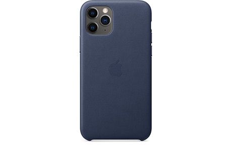 Чехлы для iPhone: Шкіряний чохол Apple Leather Case для iPhone 11 Pro Max (темно-синій)