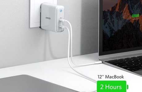 Зарядные устройства для MacBook: Мережевий зарядний пристрій Anker PowerPort Atom PD 2 - 60W Ultra Compact білий (A2029321)
